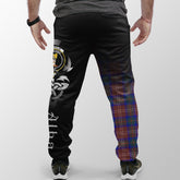 Clan Chisholm Hunting Modern Tartan Crest Jogger Sweatpants  Alba Celtic Style UR24 Clan Chisholm Tartan Today